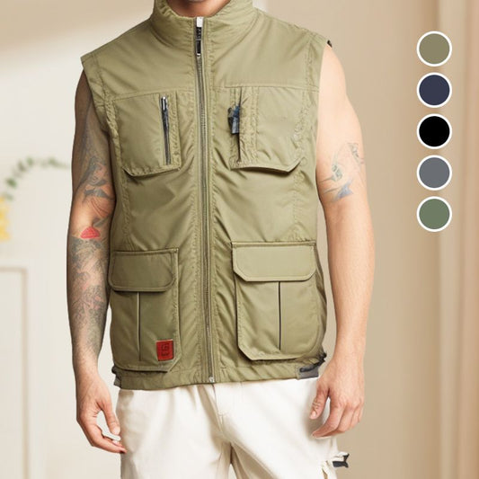 Outdoor Fishing Quick-dry Zipper Vest with Multi-pockets（55% OFF）