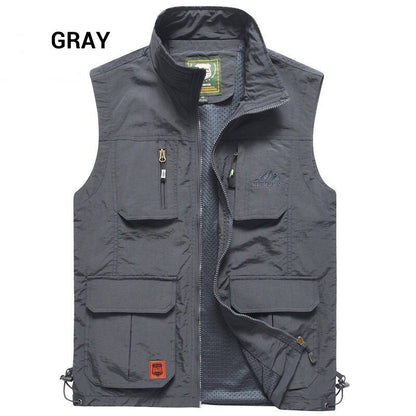Outdoor Fishing Quick-dry Zipper Vest with Multi-pockets（55% OFF）