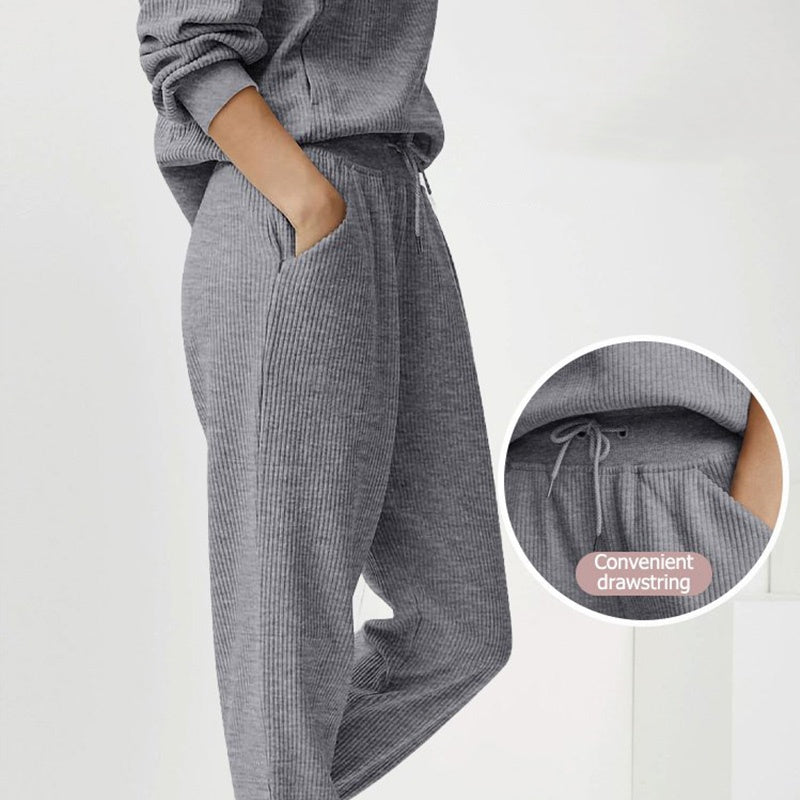 Långärmad Halvzip Sweatsuit Set