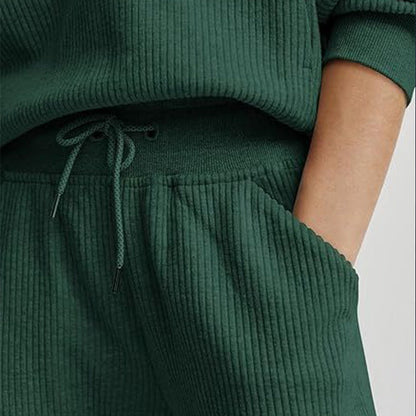 Långärmad Halvzip Sweatsuit Set