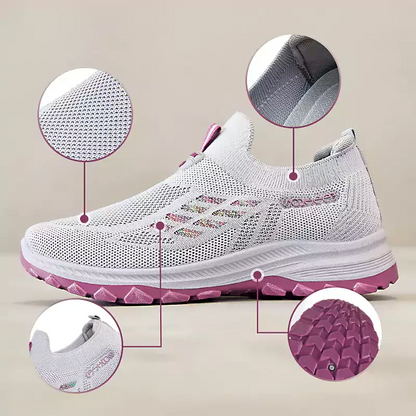 👟 60% RABATT! 🦶 Fly Stickad Vävd Ortopedisk Sko med Stöd För Hålfoten – Andningsbar, Stötdämpande & Perfekt För Hela Dagars Komfort 👣