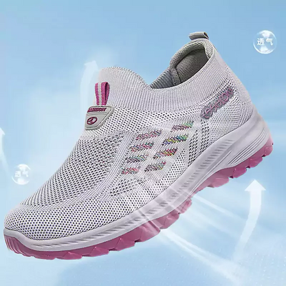 👟 60% RABATT! 🦶 Fly Stickad Vävd Ortopedisk Sko med Stöd För Hålfoten – Andningsbar, Stötdämpande & Perfekt För Hela Dagars Komfort 👣