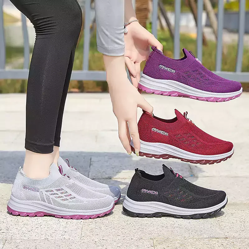 👟 60% RABATT! 🦶 Fly Stickad Vävd Ortopedisk Sko med Stöd För Hålfoten – Andningsbar, Stötdämpande & Perfekt För Hela Dagars Komfort 👣