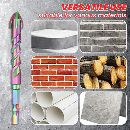 🔥4st titanbelagda spiralformade excenterborrkronor med fyra blad🔥