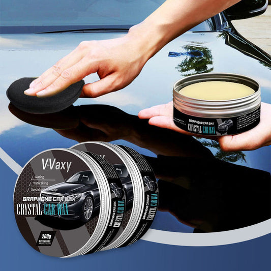 Polering Solid Wax för svarta bilar med svamp