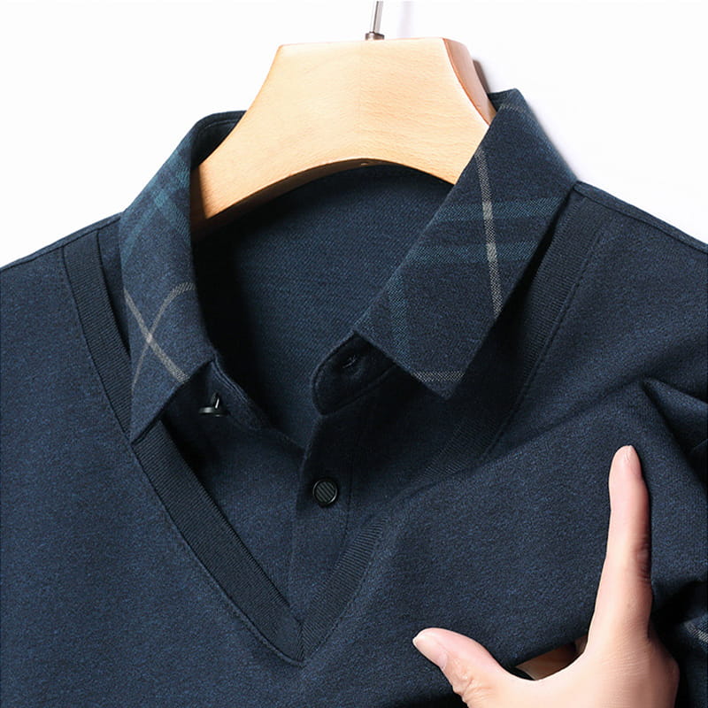 💥Svarta fredagen-erbjudande – 49 % rabatt🔥Tvådelade stickade tröjor i imitationsmaterial för män