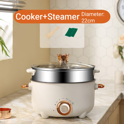 Multifunktionell elektrisk non-stick spis med ångkokare