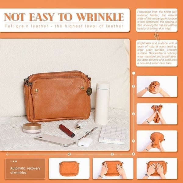 👜 60% RABATT! ✨ Läder Crossbody & Clutch Set – Lätt, Flera Fack & Tidslös Design för Vardag och Kväll 👜