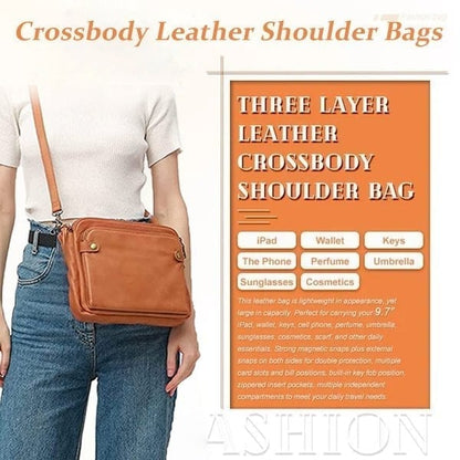 👜 60% RABATT! ✨ Läder Crossbody & Clutch Set – Lätt, Flera Fack & Tidslös Design för Vardag och Kväll 👜