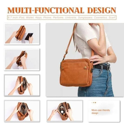 👜 60% RABATT! ✨ Läder Crossbody & Clutch Set – Lätt, Flera Fack & Tidslös Design för Vardag och Kväll 👜