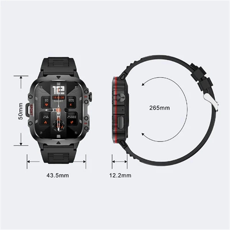 🔥Robust smart klocka för utomhusbruk - 100+ sportmodi⌚️