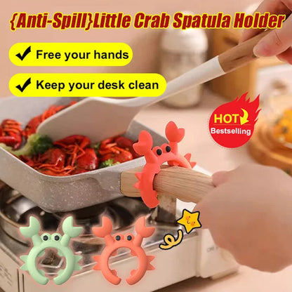 🥳REA🦀 Krabbformad köksredskapshållare – enhandsmanövrerad, spillsäker, värmebeständig och hållbar 🍳✨