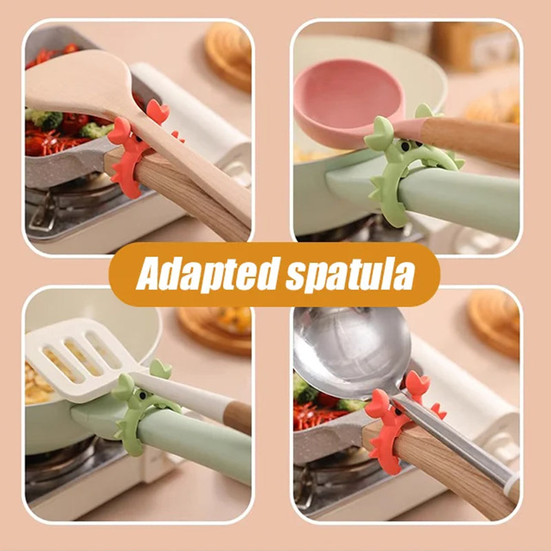 🥳REA🦀 Krabbformad köksredskapshållare – enhandsmanövrerad, spillsäker, värmebeständig och hållbar 🍳✨