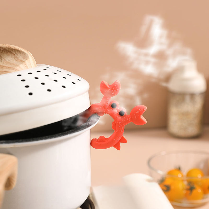 🥳REA🦀 Krabbformad köksredskapshållare – enhandsmanövrerad, spillsäker, värmebeständig och hållbar 🍳✨