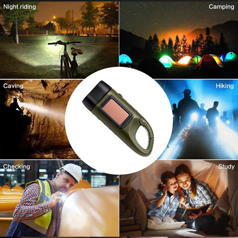 🖤Black Friday-erbjudanden🔥Hög ljusstyrka bärbar utomhus solcellsdriven ficklampa