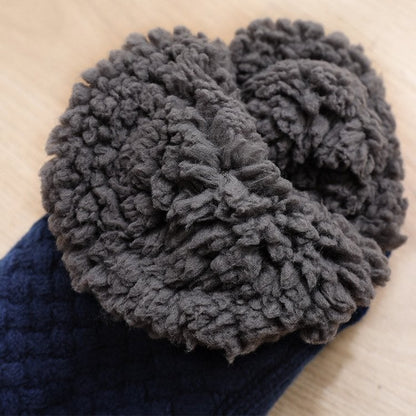 Fleece-Fodrade Halkfria Termiska Tofflor Sockor