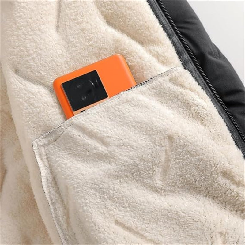 🔥Vinterjacka med huva och dragkedja för män