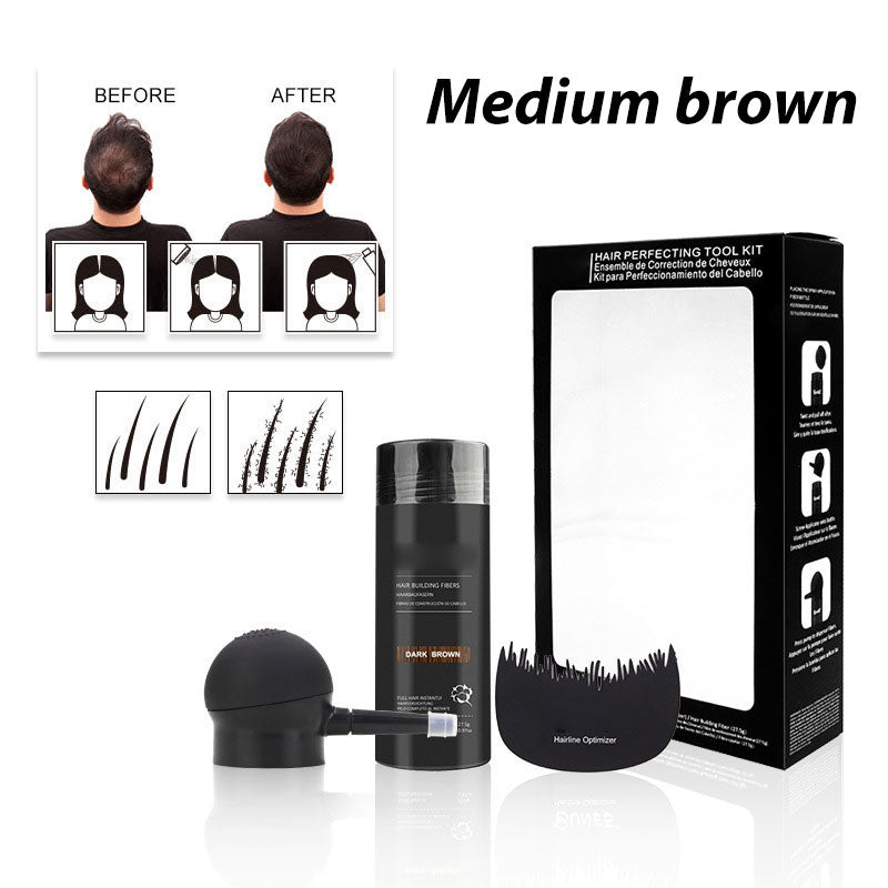 🔥 50% RABATT NU! 💇‍♂️ Hårbyggande fiberset – omedelbar volym, naturligt utseende & vattentätt skydd – perfekt för tunnhårighet och fläckar ✨