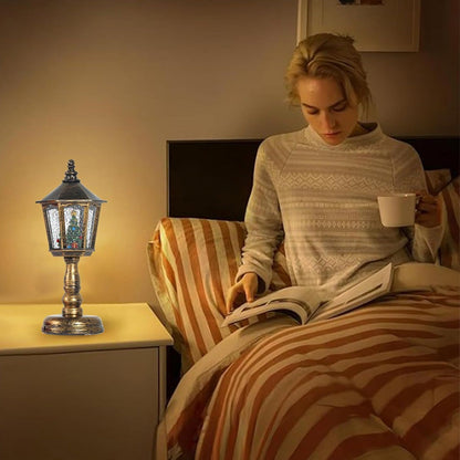 🎄Julljusande snö nattljus med musik