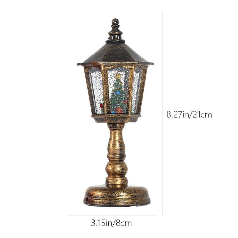 🎄Julljusande snö nattljus med musik