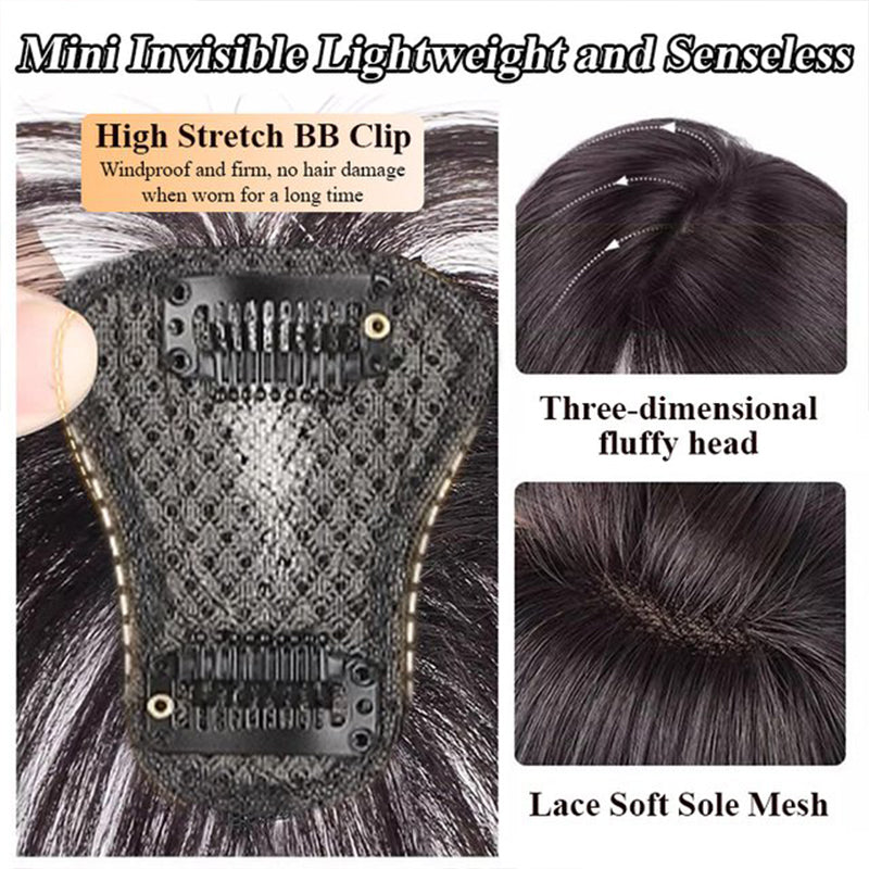 Sömlös Clip-on Frisyr med Franska Luggperuk