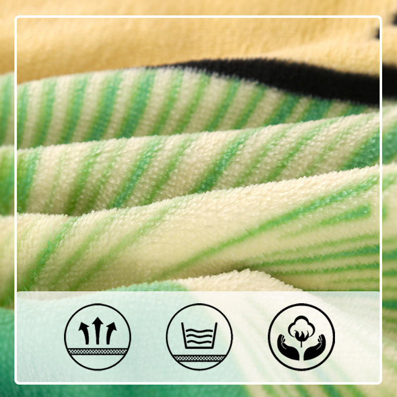 4 delar tryck mysiga täcken sängkläder uppsättningar