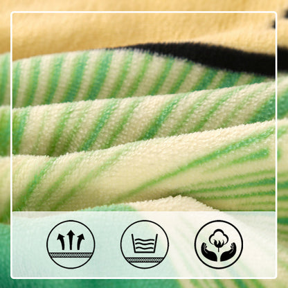 4 delar tryck mysiga täcken sängkläder uppsättningar