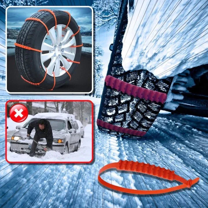 🚗Kampanj 2026 – 50 % rabatt!❄️🌨️ Universella återanvändbara snökedjor i nylon – säker vinterkörning✨Sand, snö och lera✨
