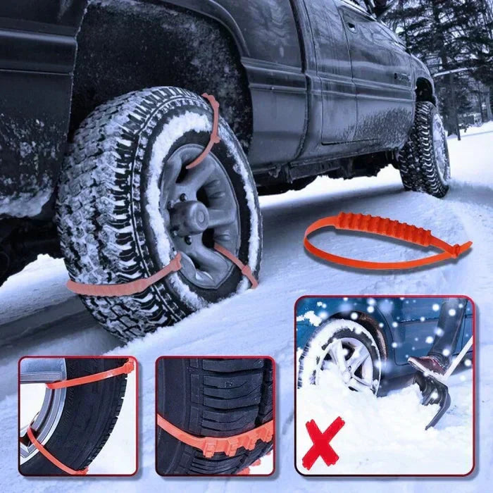 🚗Kampanj 2026 – 50 % rabatt!❄️🌨️ Universella återanvändbara snökedjor i nylon – säker vinterkörning✨Sand, snö och lera✨