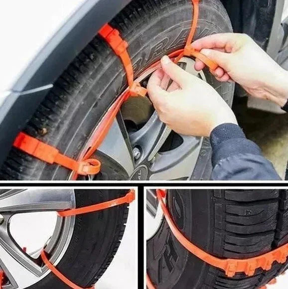 🚗Kampanj 2026 – 50 % rabatt!❄️🌨️ Universella återanvändbara snökedjor i nylon – säker vinterkörning✨Sand, snö och lera✨