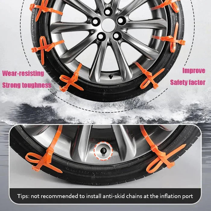🚗Kampanj 2026 – 50 % rabatt!❄️🌨️ Universella återanvändbara snökedjor i nylon – säker vinterkörning✨Sand, snö och lera✨