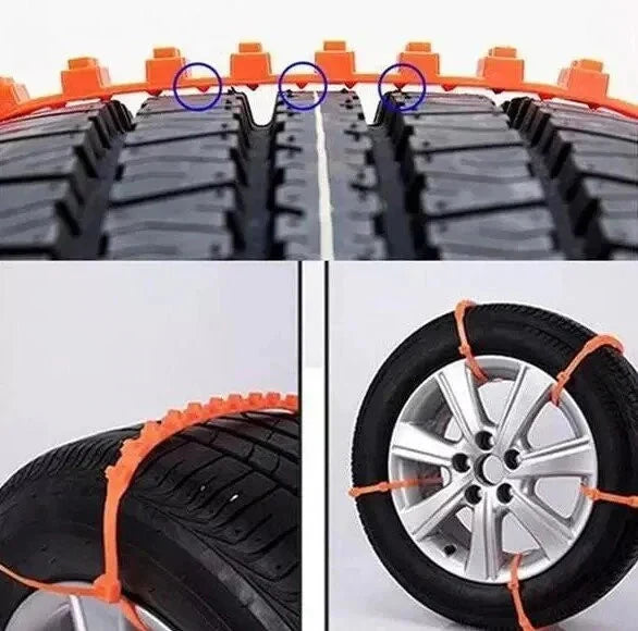 🚗Kampanj 2026 – 50 % rabatt!❄️🌨️ Universella återanvändbara snökedjor i nylon – säker vinterkörning✨Sand, snö och lera✨