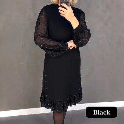 👗 60% RABATT! 💎 ENFÄRGAD STRASSKLÄNNING - Elegant Rund Halsringning med Glittrande Detaljer, Perfekt för Fest och Särskilda Tillfällen, Bekväm och Smickrande Passform 🌟✨