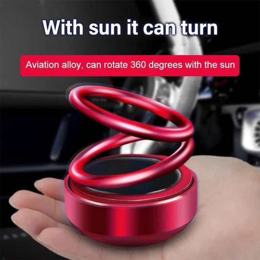 Solar Roterande Dubbel Ring Upphängning Bil Aromaterapi Ornament