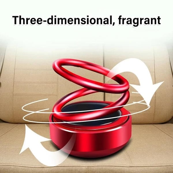 Solar Roterande Dubbel Ring Upphängning Bil Aromaterapi Ornament