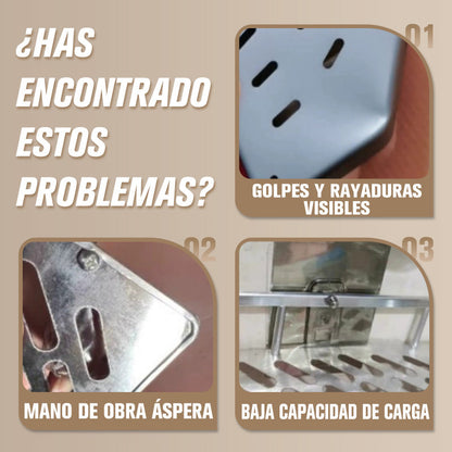 Hörn duschhylla utan borrning med krokar