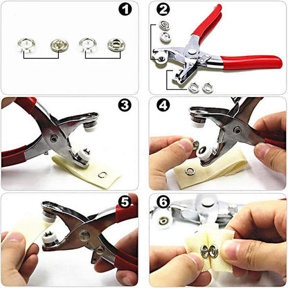 🧵 40% RABATT! 🔘 DIY-knappknäppningssats – Komplett Toolkit, Enkel Att Använda & Förstärker Dina Kläder ✂️