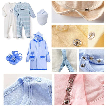 🧵 40% RABATT! 🔘 DIY-knappknäppningssats – Komplett Toolkit, Enkel Att Använda & Förstärker Dina Kläder ✂️