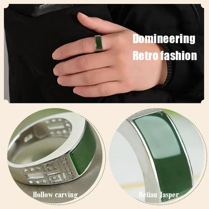 Dominerande Hetian Jade Ring