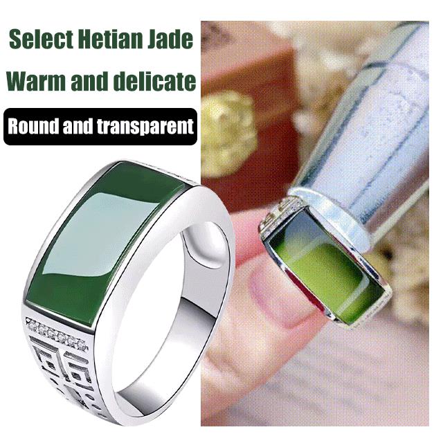 Dominerande Hetian Jade Ring