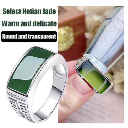 Dominerande Hetian Jade Ring