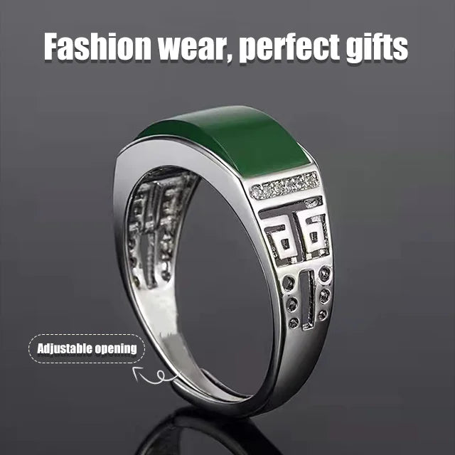 Dominerande Hetian Jade Ring