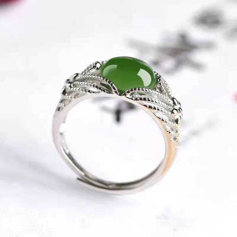 Dominerande Hetian Jade Ring
