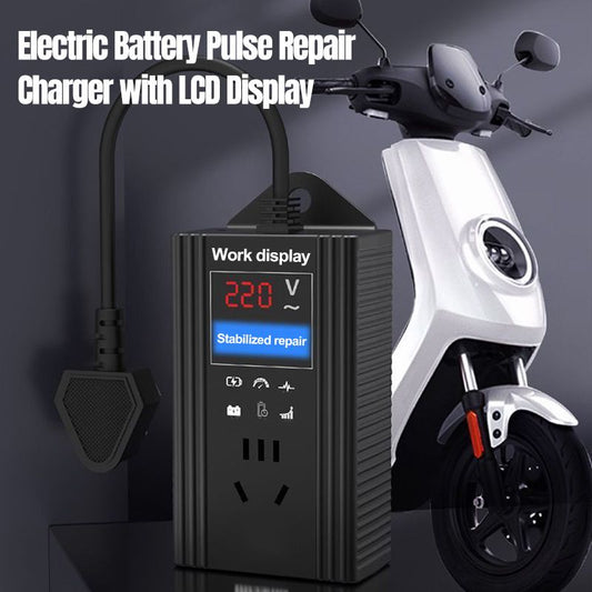 Elektrisk batteripulsreparationsladdare med LCD-display