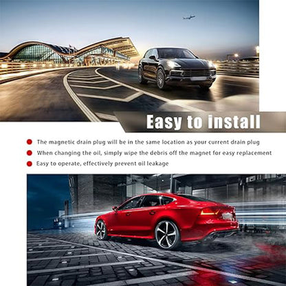 Magnetisk oljeavtappningsplugg med bricka
