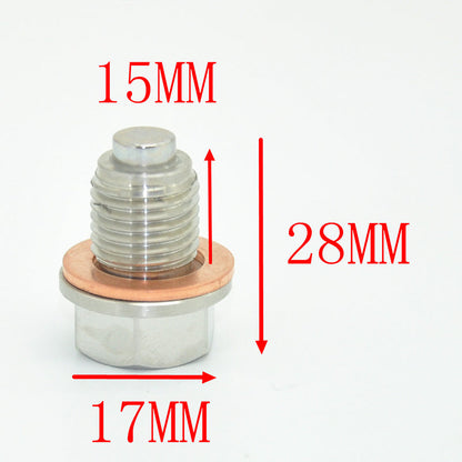 Magnetisk oljeavtappningsplugg med bricka