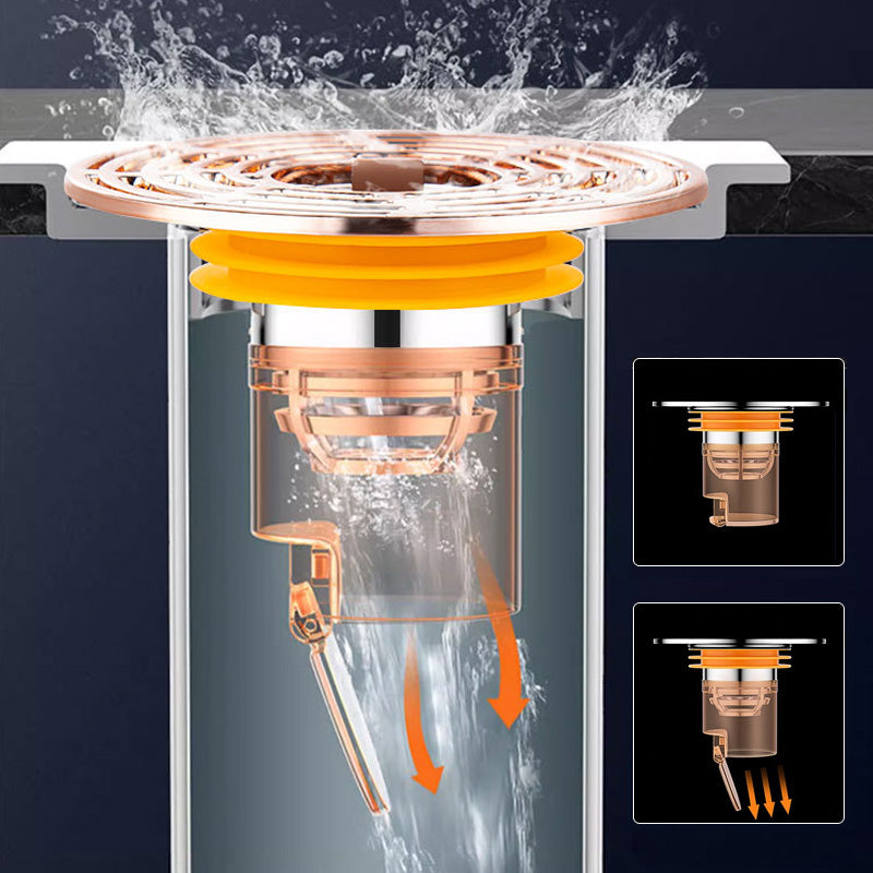 Magnetisk självstängande lukt- och insektsskyddad golvbrunn