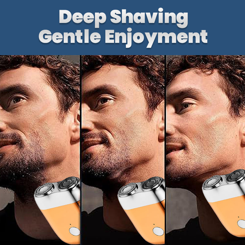 Elektrisk mini bärbar roterande rakapparat för män