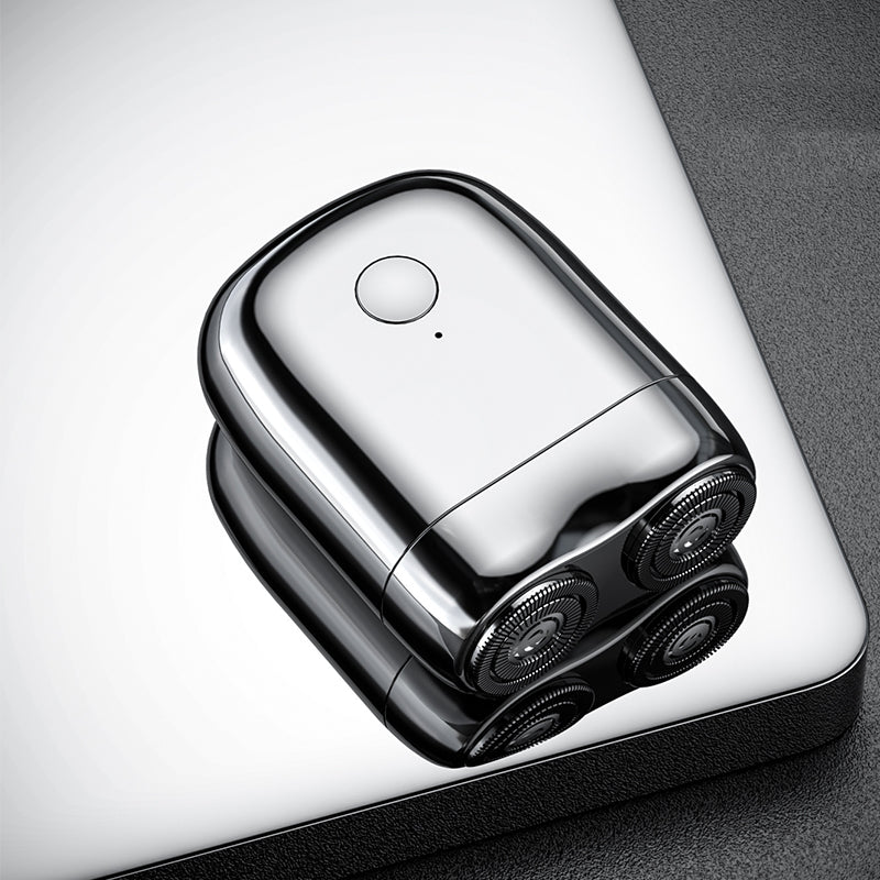 Elektrisk mini bärbar roterande rakapparat för män