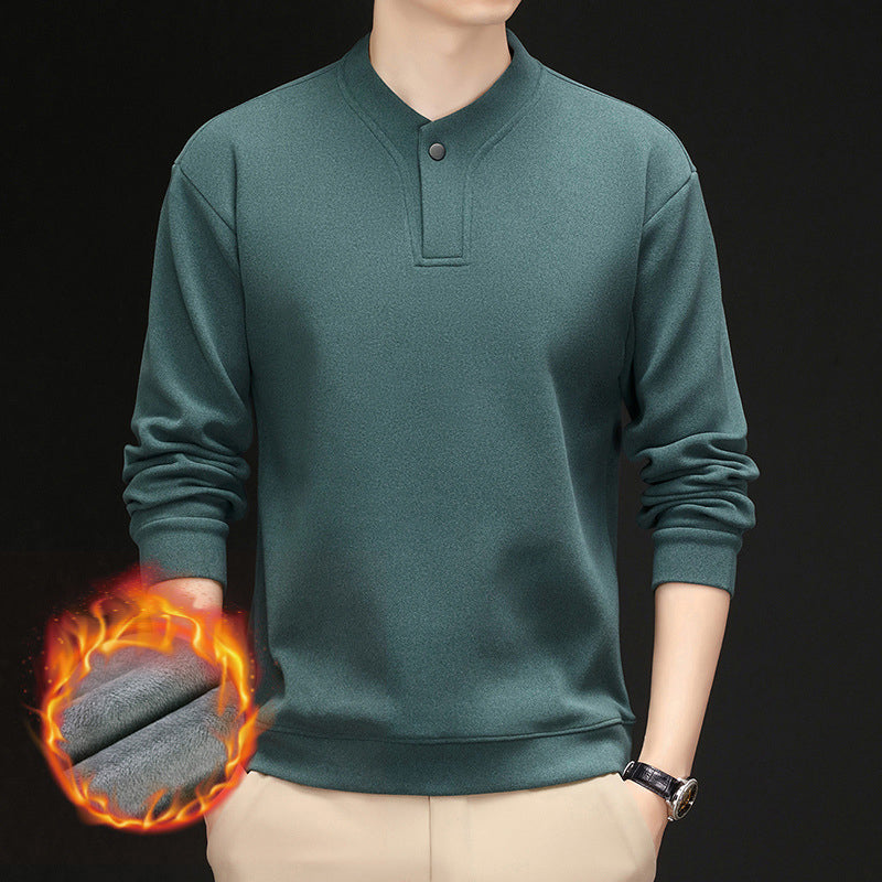 Herrtröja med fleece och tjockt foder
